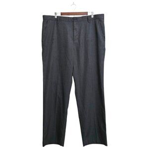 Izod Golf Flat Front Straight Leg Pants In Dark Gray Sz 40x32